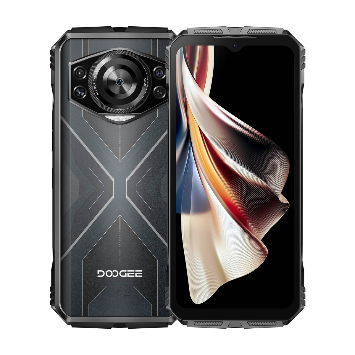 Doogee S Cyber - 6.58'' IPS FHD+ Smartphone Robuste, NFC, Batterie Longue Durée 10800mAh, 8GO + 256GO, Andriod 14